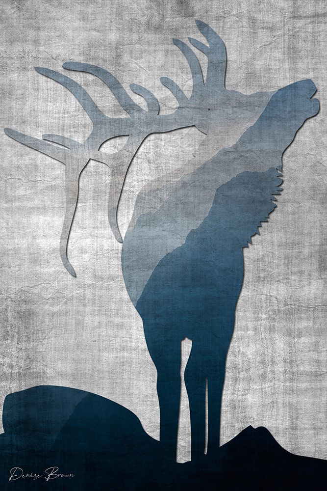 Wall art: Buck Silhouette 1, by Brown, Denise