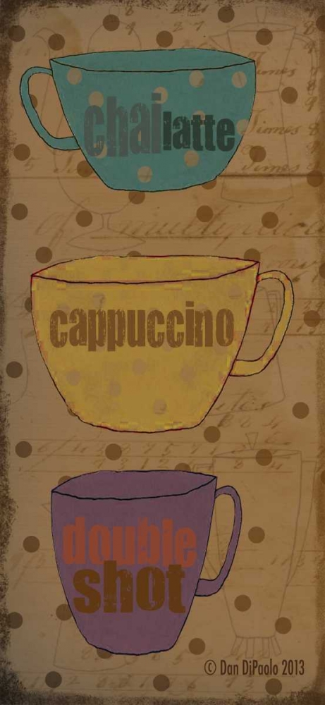 Wall Art Painting id:56857, Name: Coffee Dots Panel 1, Artist: DiPaolo, Dan