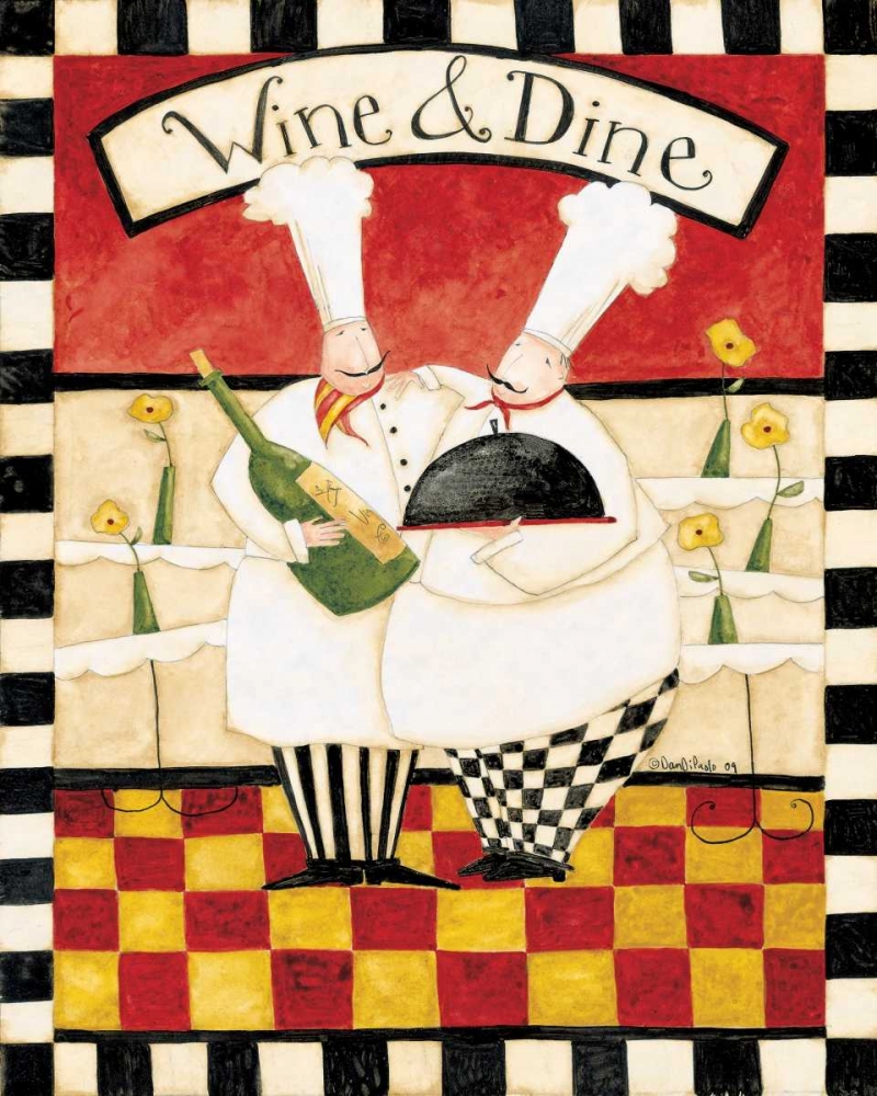 Wall Art Painting id:57058, Name: Wine And Dine, Artist: DiPaolo, Dan