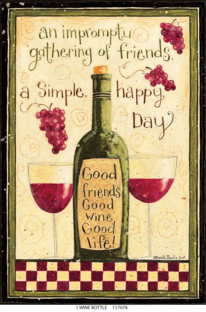 Wall Art Painting id:57123, Name: Wine Bottle, Artist: DiPaolo, Dan