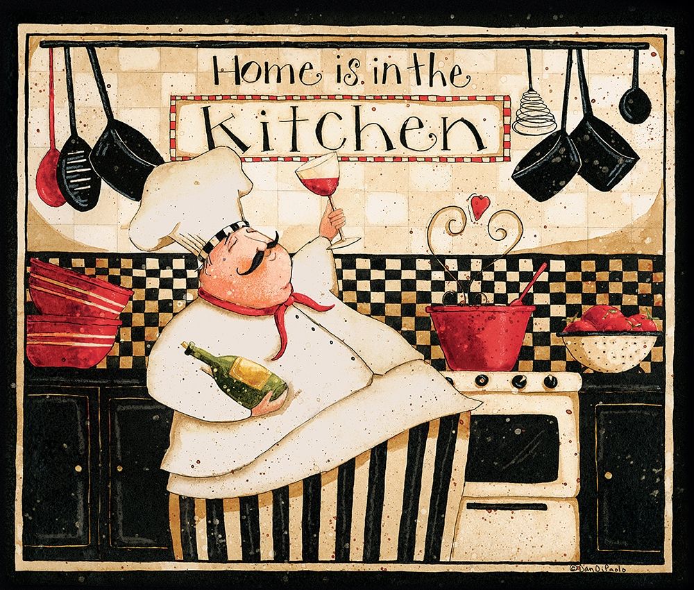 Wall Art Painting id:250413, Name: Home Is In The Kitchen, Artist: DiPaolo, Dan