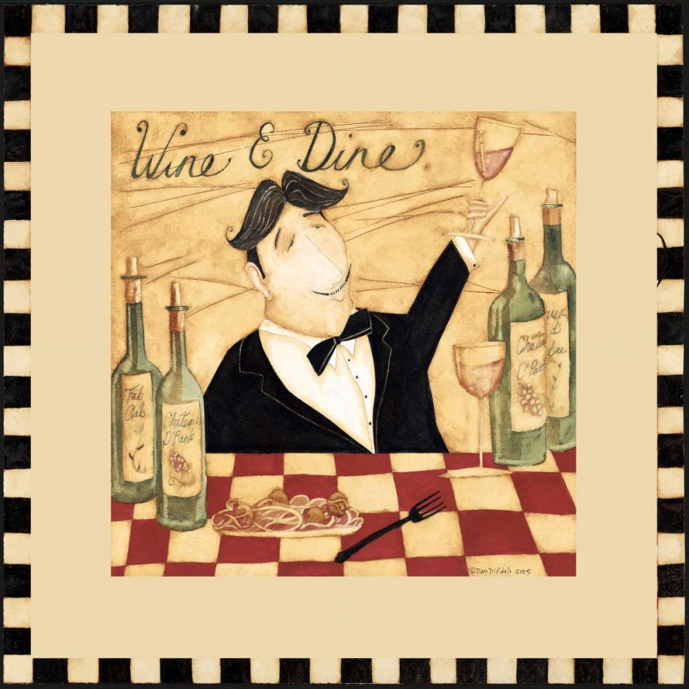 Wall Art Painting id:57263, Name: Wine And Dine, Artist: DiPaolo, Dan