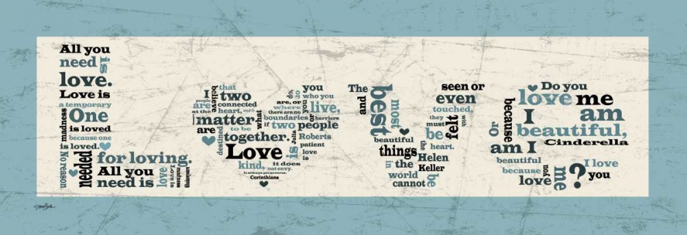 Wall Art Painting id:74916, Name: Aqua Love, Artist: Stimson, Diane