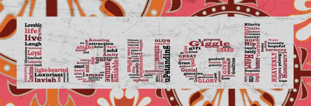 Wall Art Painting id:74926, Name: Pink Pattern Laugh, Artist: Stimson, Diane