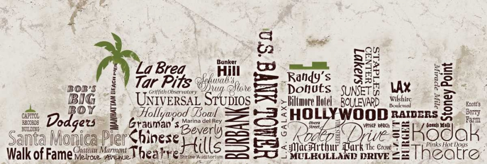 Wall Art Painting id:74970, Name: Los Angeles Skyline, Artist: Stimson, Diane