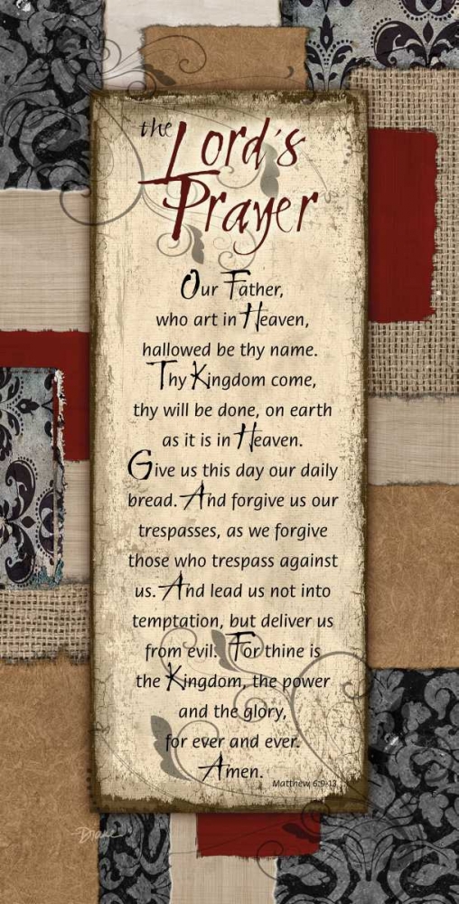 Wall Art Painting id:74972, Name: Patchwork Lords Prayer Spice, Artist: Stimson, Diane