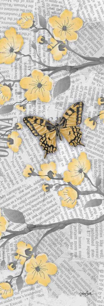 Wall art: Cherry Blossom Bflies 4, by Stimson, Diane