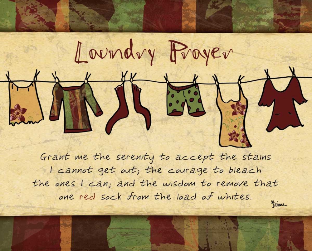 Wall art: Laundry Prayer Spice, by Stimson, Diane