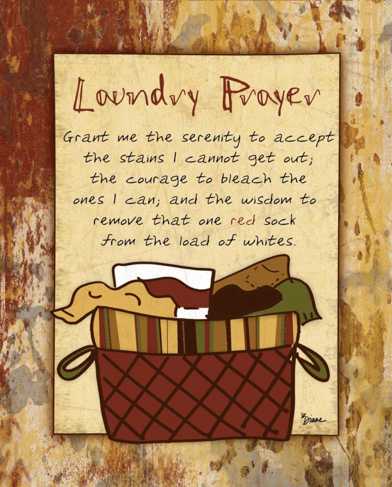 Wall Art Painting id:75019, Name: Laundry Prayer Basket, Artist: Stimson, Diane