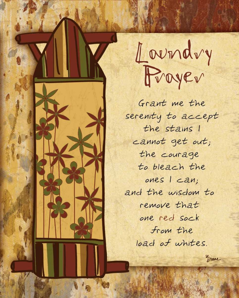Wall Art Painting id:75020, Name: Laundry Prayer Board, Artist: Stimson, Diane
