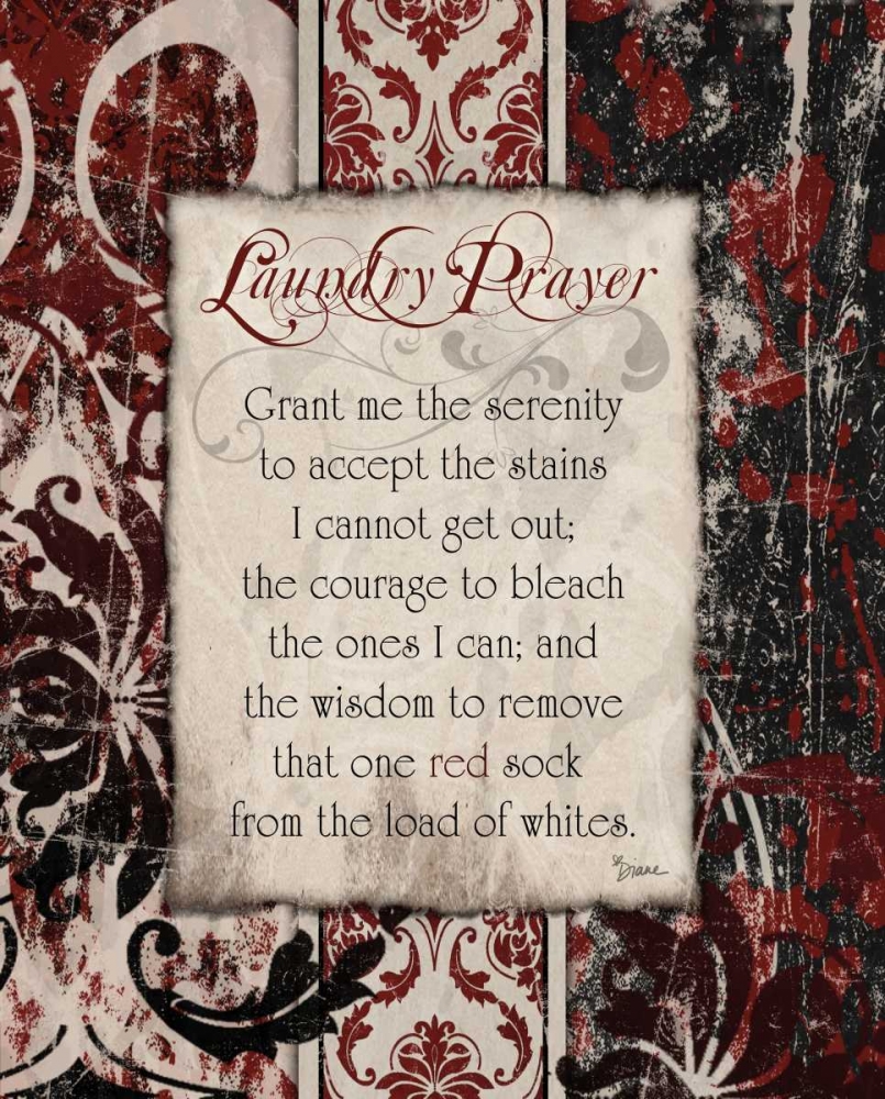 Wall Art Painting id:75054, Name: Laundry Prayer Distress, Artist: Stimson, Diane