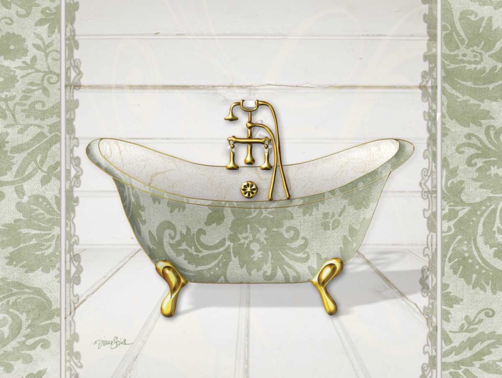 Wall Art Painting id:75102, Name: Damask Tub 2, Artist: Stimson, Diane
