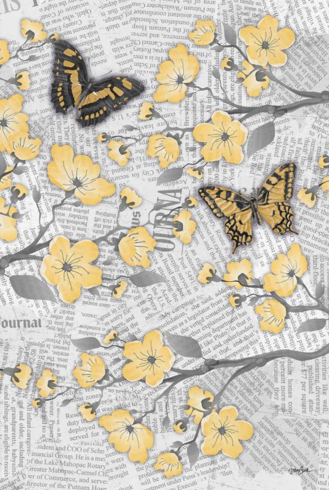 Wall Art Painting id:75184, Name: Cherry Blossom Bflies B, Artist: Stimson, Diane