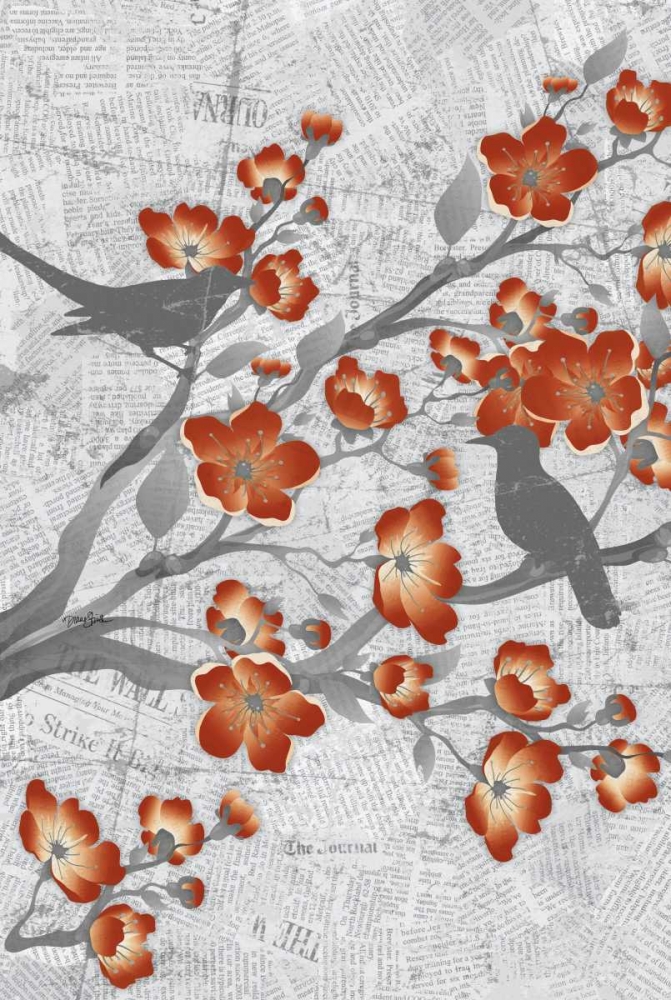 Wall Art Painting id:75189, Name: Cherry Blossom Birds 1, Artist: Stimson, Diane