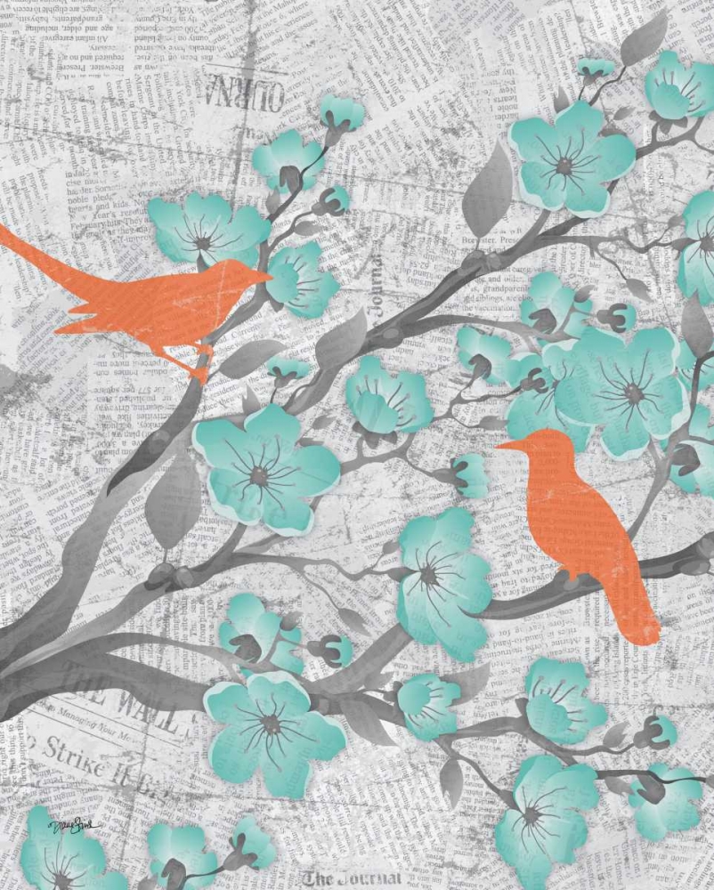 Wall Art Painting id:75191, Name: Cherry Blossom Birds 5, Artist: Stimson, Diane