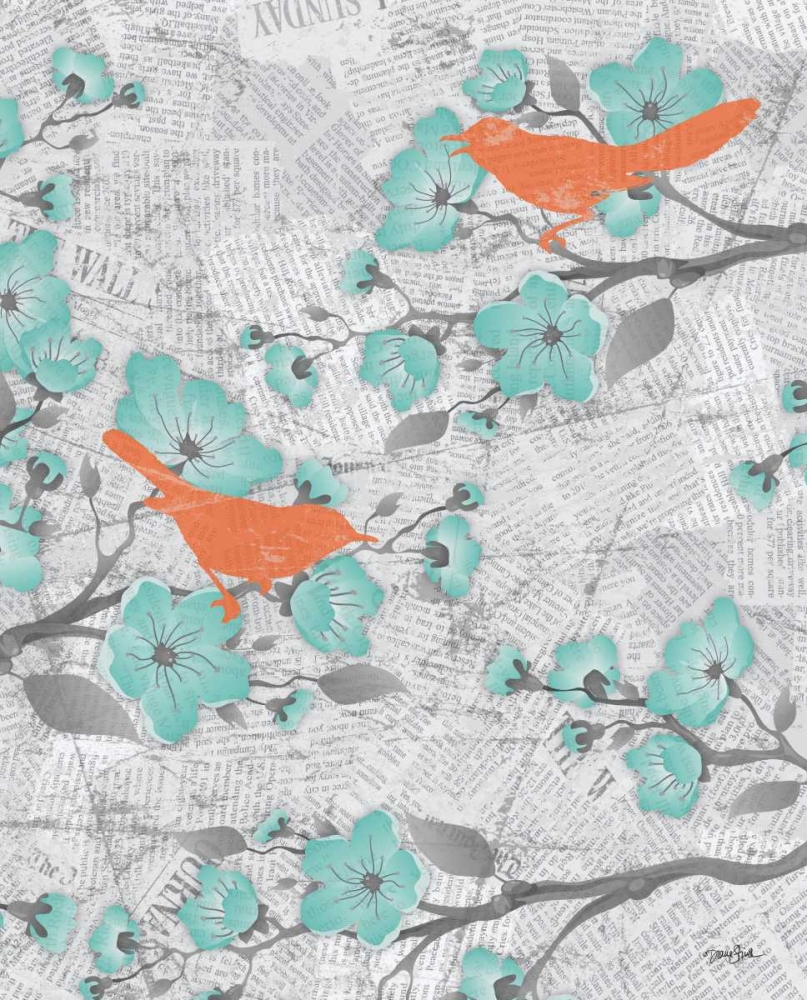 Wall Art Painting id:75192, Name: Cherry Blossom Birds 6, Artist: Stimson, Diane