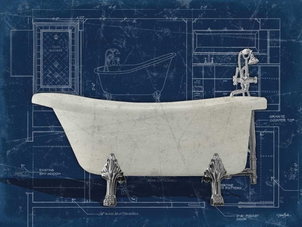 Wall Art Painting id:75224, Name: Bath Blues 1, Artist: Stimson, Diane