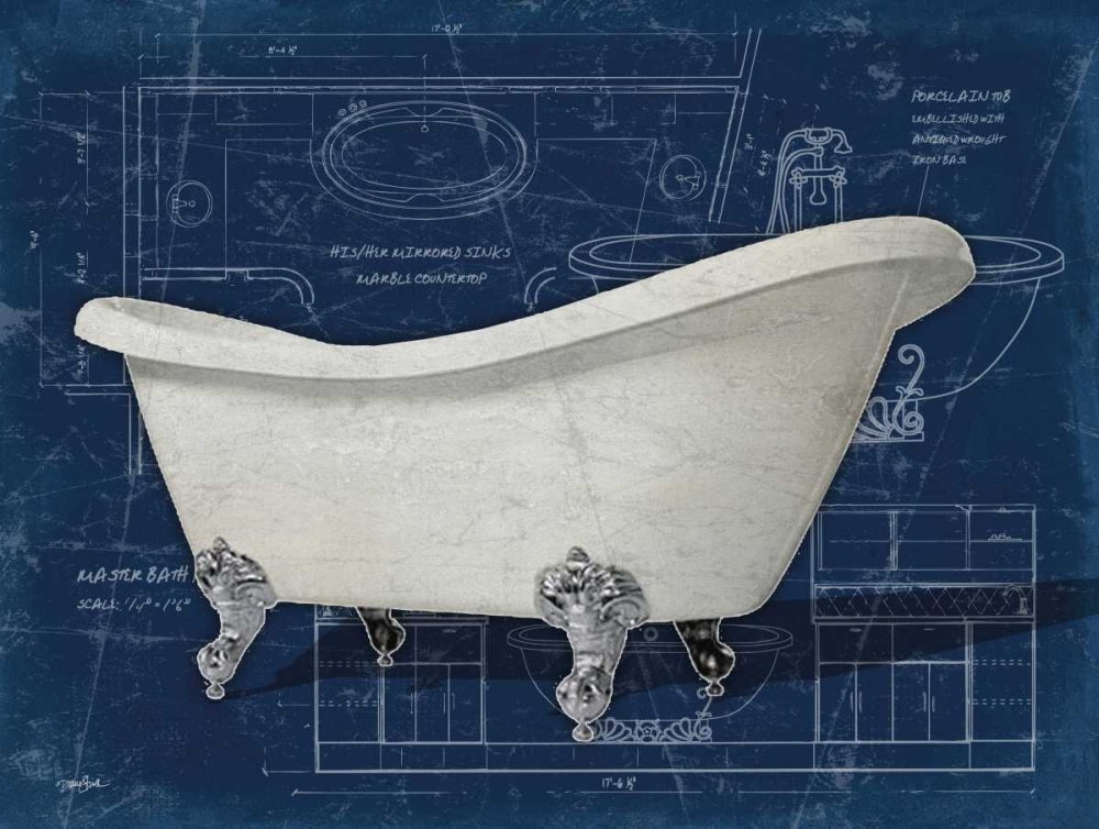 Wall Art Painting id:75225, Name: Bath Blues 2, Artist: Stimson, Diane