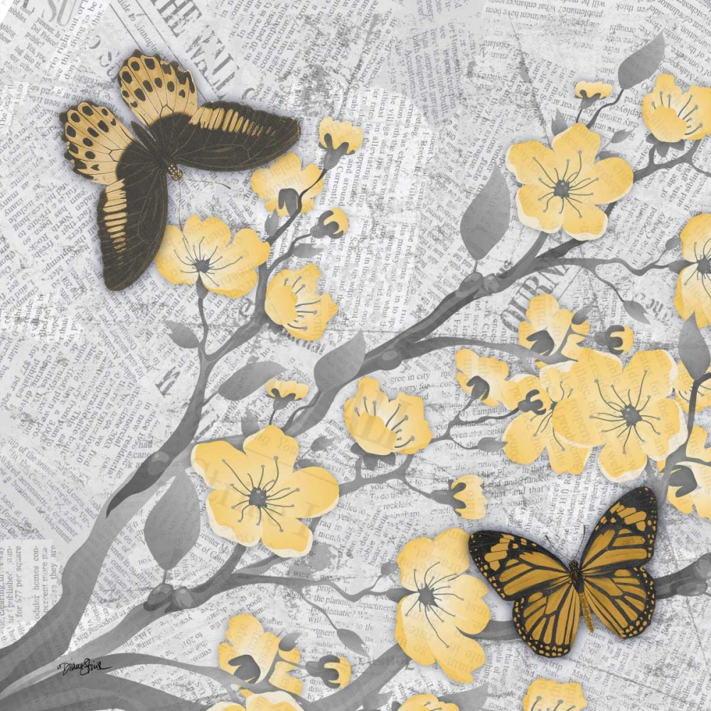 Wall Art Painting id:75486, Name: Cherry Blossom Bflies 1, Artist: Stimson, Diane