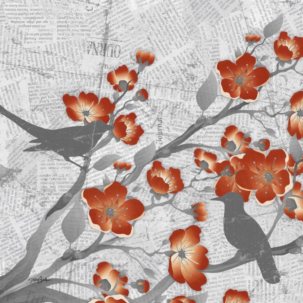 Wall Art Painting id:75497, Name: Cherry Blossom Birds 3, Artist: Stimson, Diane