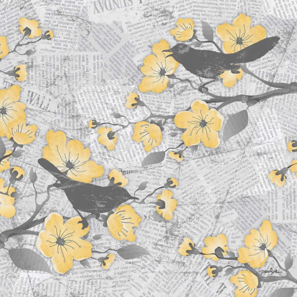 Wall Art Painting id:75498, Name: Cherry Blossom Birds 2, Artist: Stimson, Diane