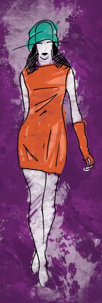 Wall art: Runway Model on Purple, by Rodriquez Jr., Enrique