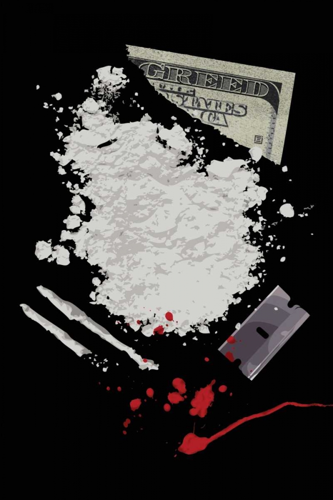 Wall art: Never Get High, by Rodriquez Jr., Enrique