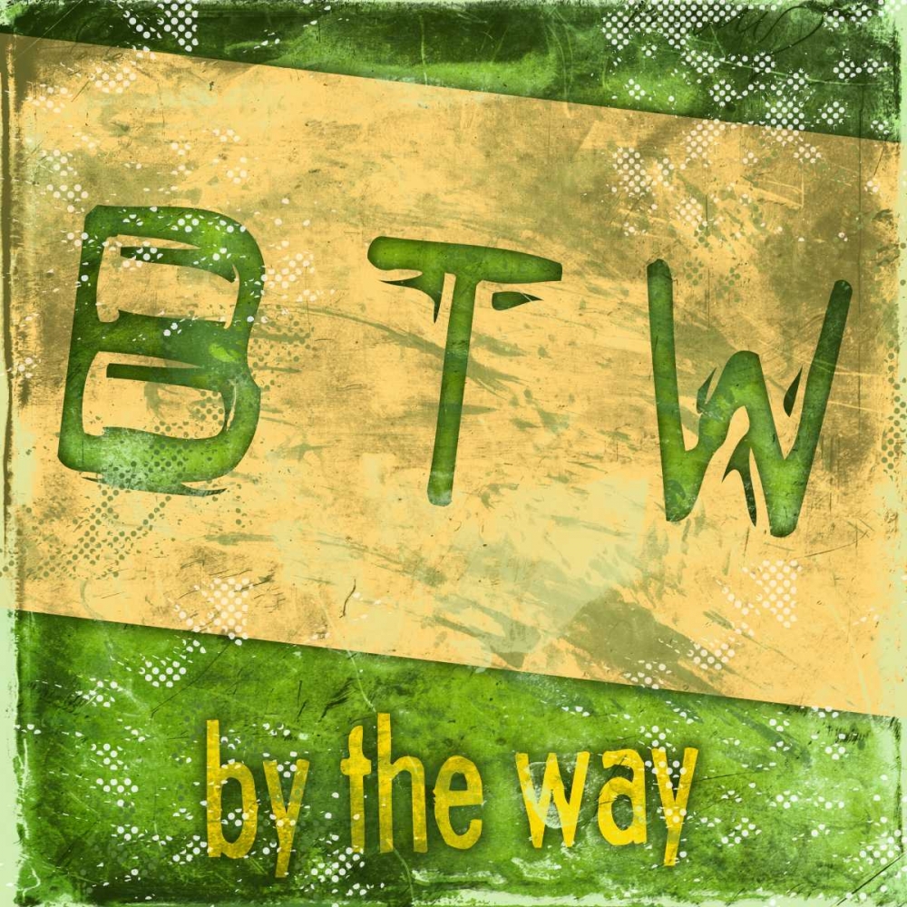 Wall art: BTW E, by Rodriquez Jr., Enrique