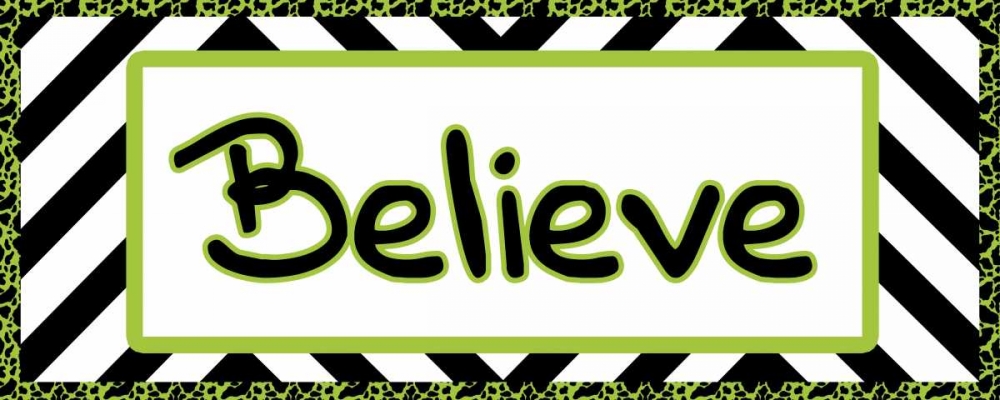 Wall art: Tween Believe Green, by Gibbons, Lauren