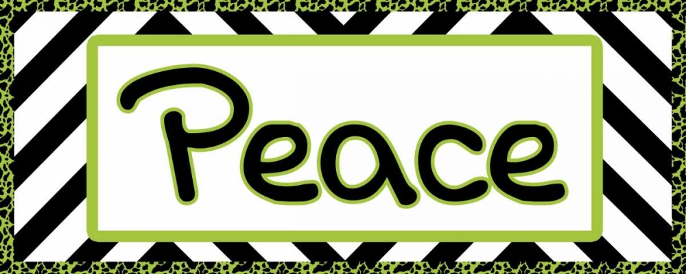 Wall art: Tween Peace Green, by Gibbons, Lauren