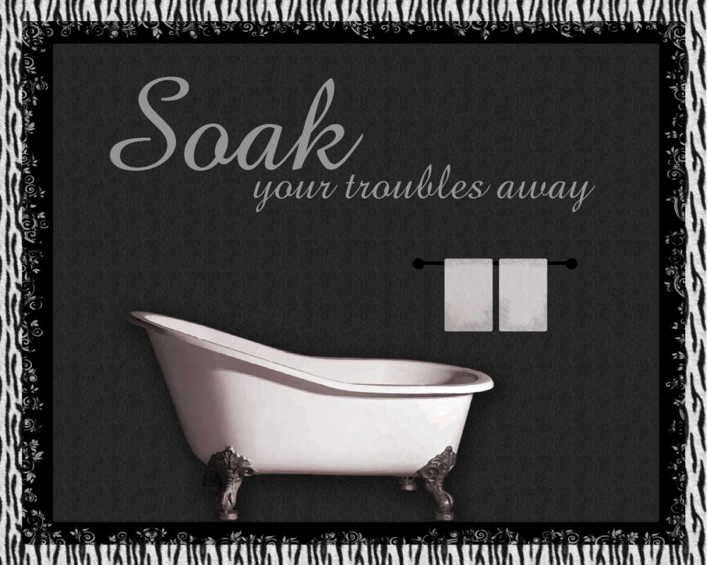 Art Print: Bath Tub Zebra