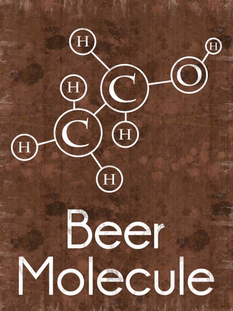 Wall Art Painting id:75864, Name: Beer Molecule Rect Brown, Artist: Gibbons, Lauren