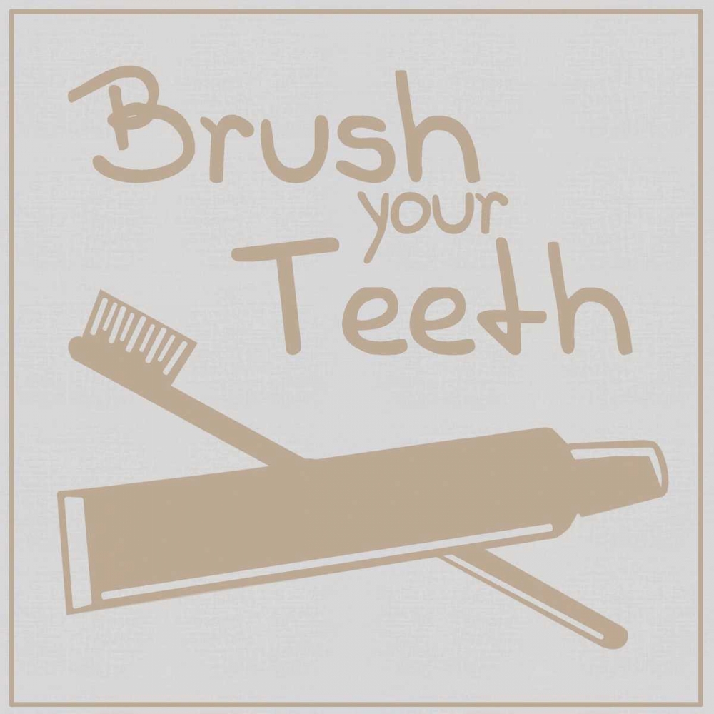 Art Print: Brush Teeth Brown