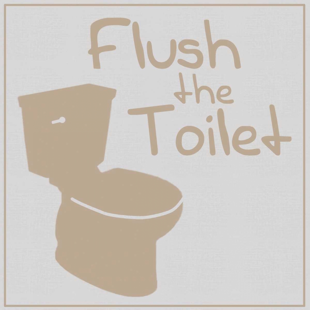 Art Print: Flush Toilet Brown