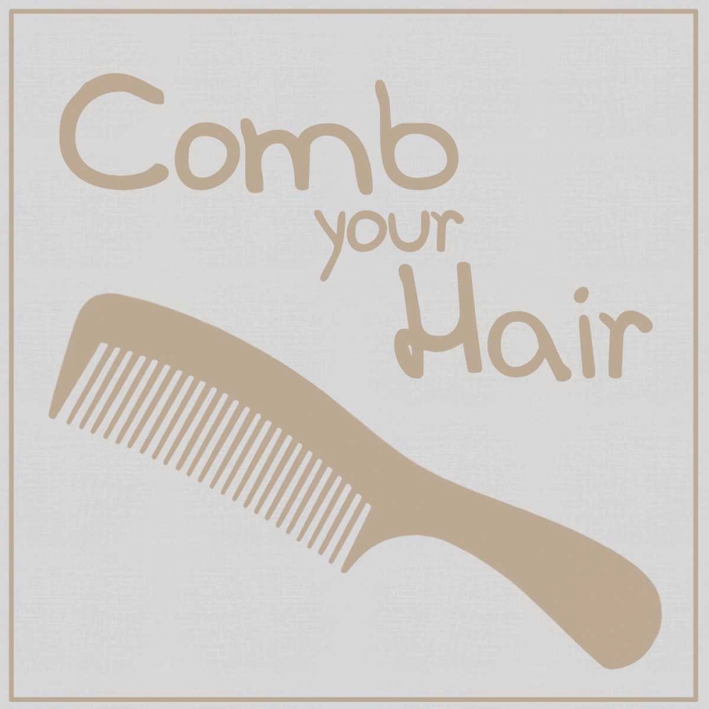 Art Print: Comb Hair Brown