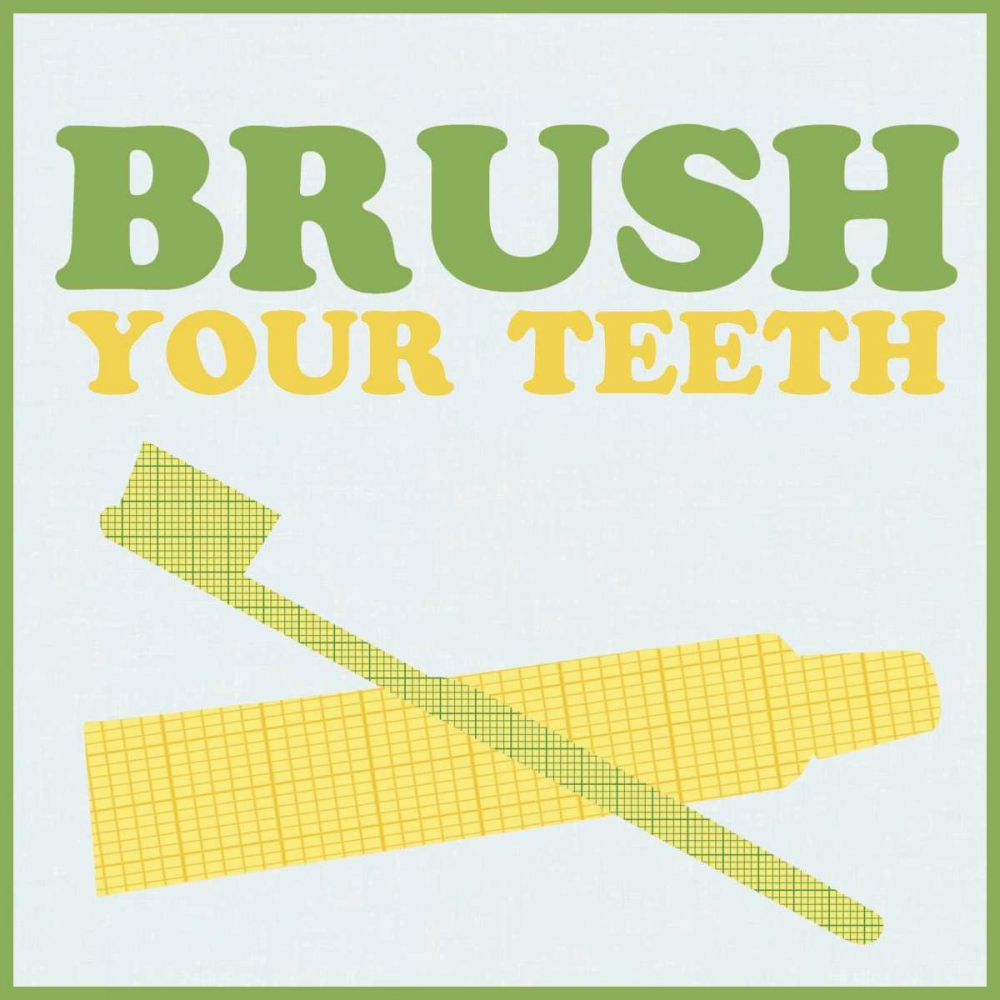 Wall Art Painting id:75999, Name: Brush Your Teeth, Artist: Gibbons, Lauren