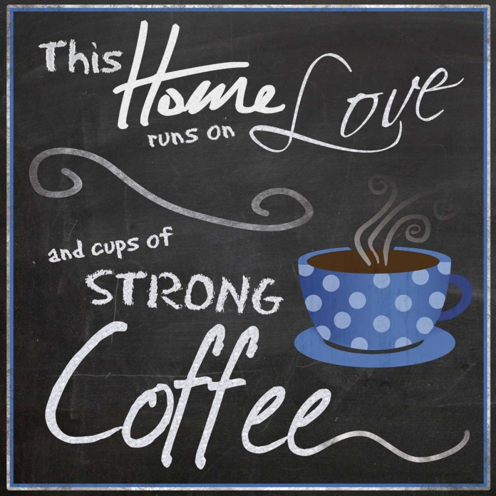 Wall art: Blue Poka Cup, by Gibbons, Lauren