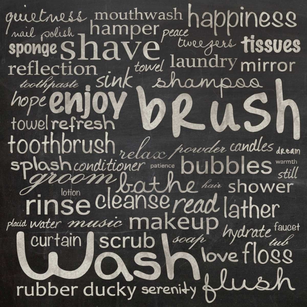 Art Print: Bathroom Words