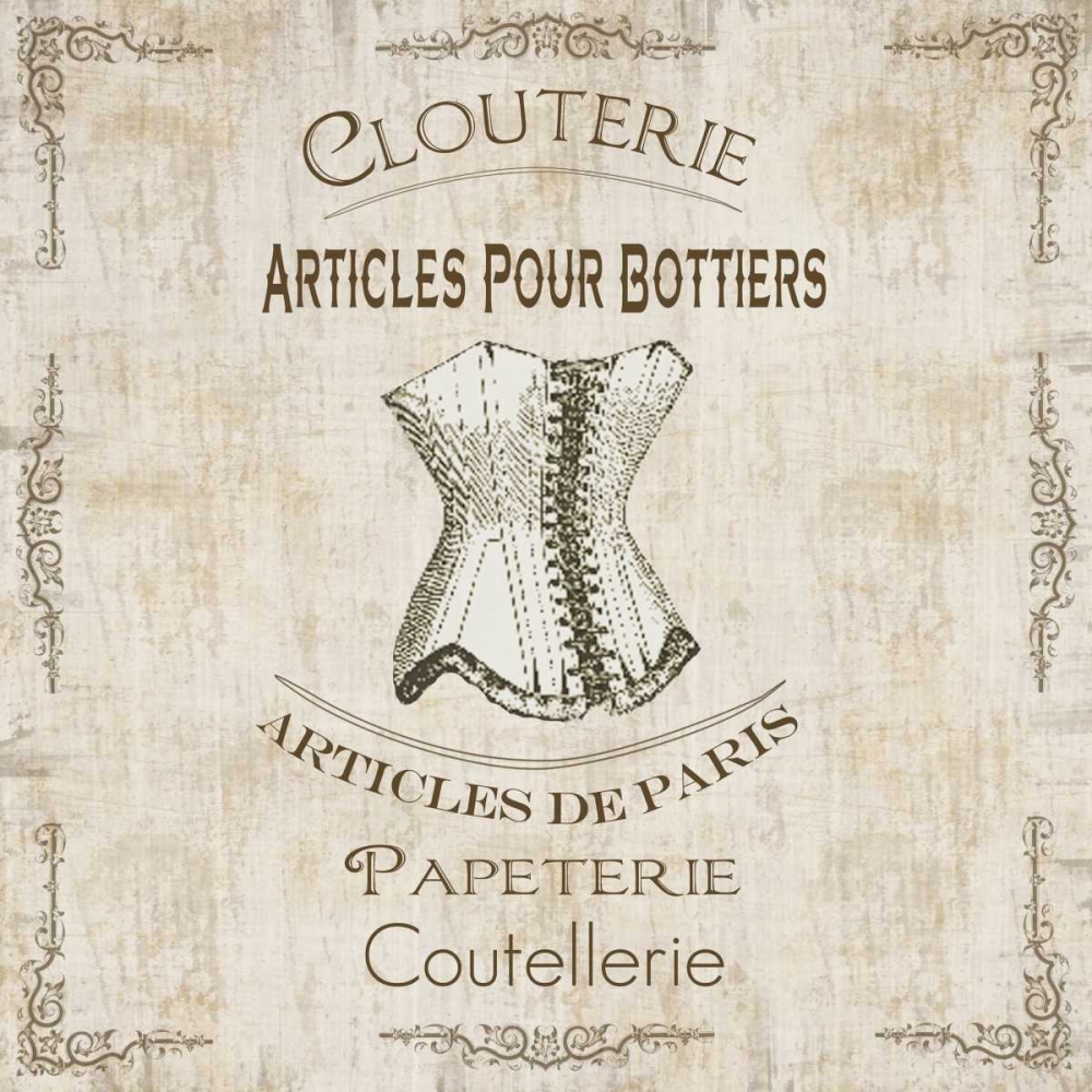 Wall art: Parchment  Bath  Bustier, by Gibbons, Lauren