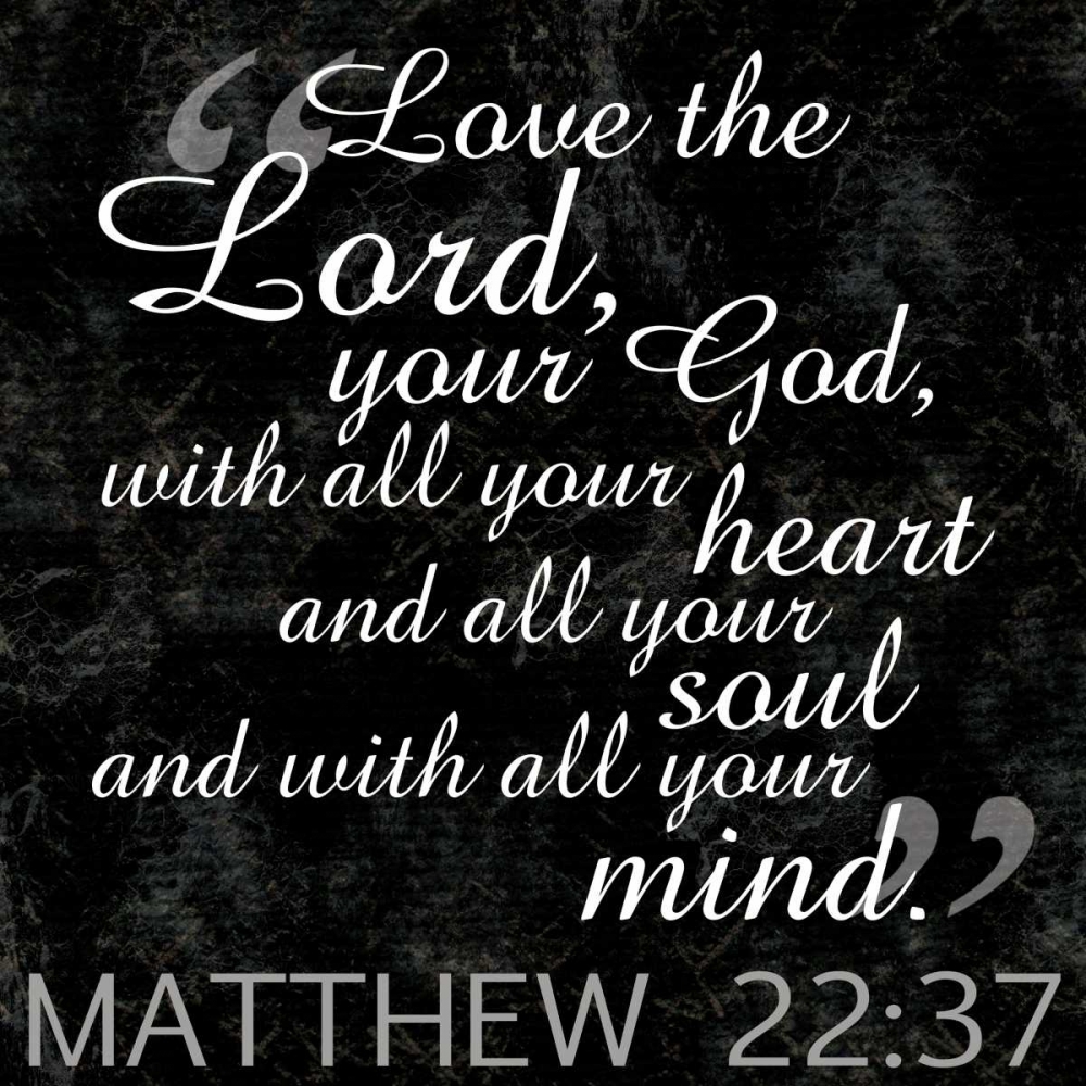 Wall Art Painting id:76237, Name: Love the Lord Religious BW, Artist: Gibbons, Lauren