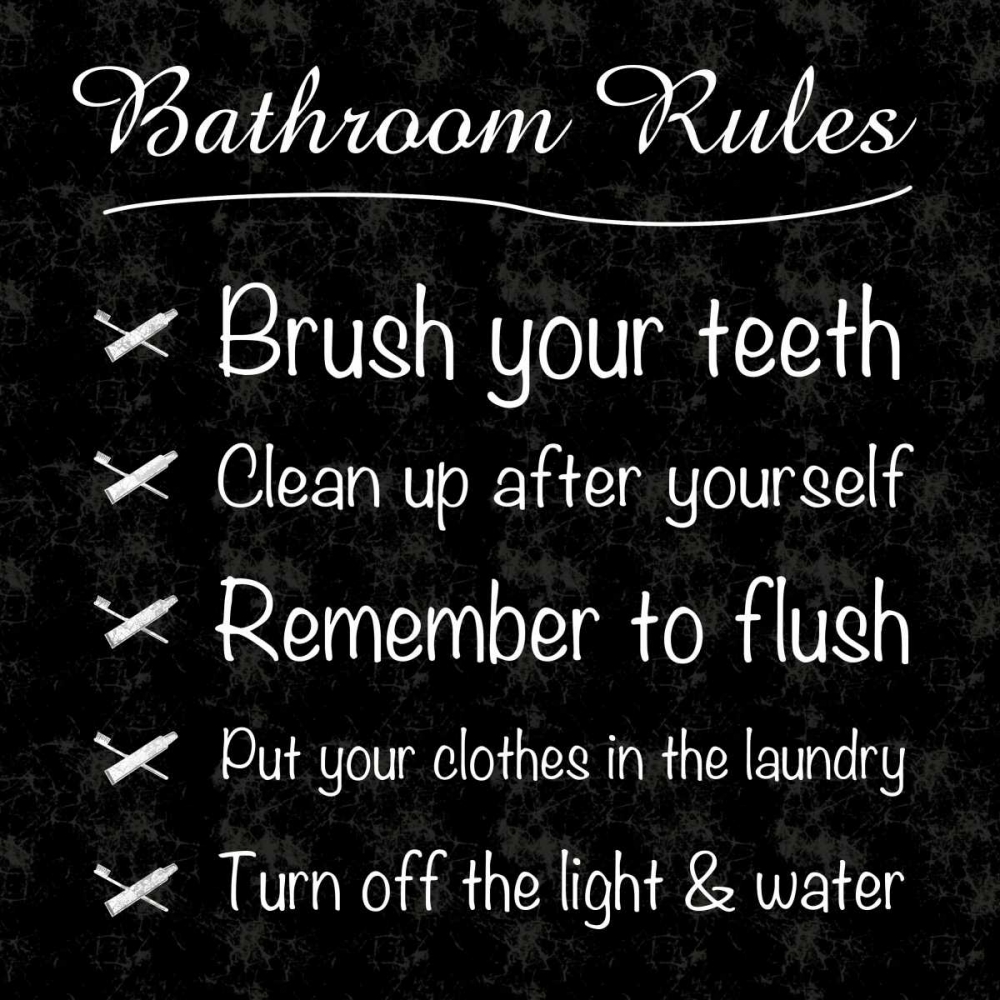 Art Print: Bathroom Rules