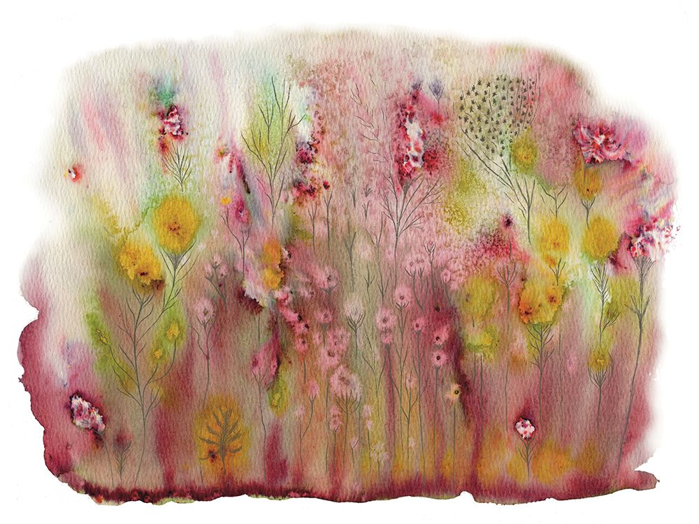 Wall Art Painting id:736655, Name: Flowers In The Field 1, Artist: Frost, Julia