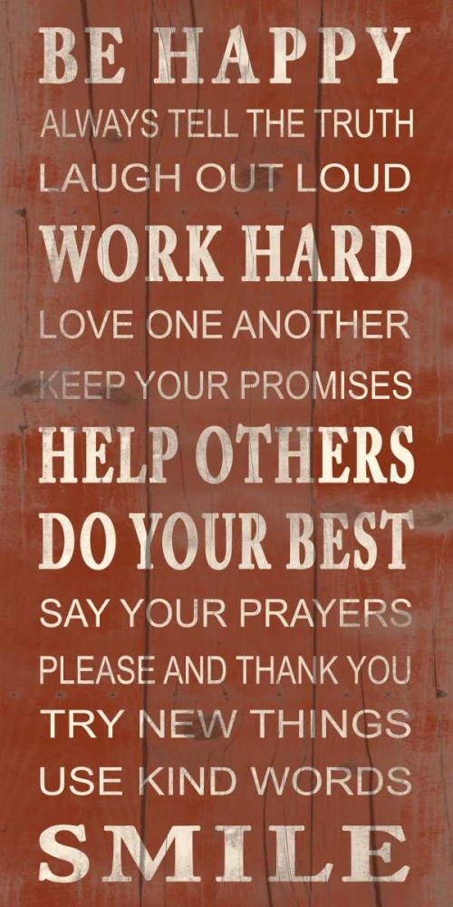 Wall Art Painting id:25520, Name: Be Happy, Artist: Grey, Jace