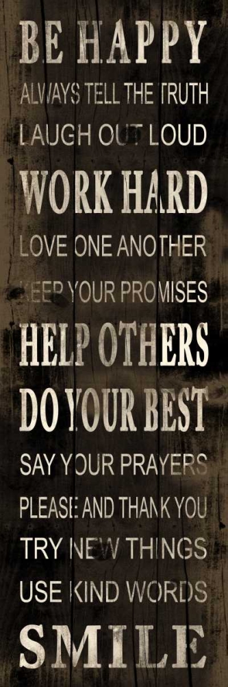 Wall Art Painting id:25522, Name: Be Happy, Artist: Grey, Jace