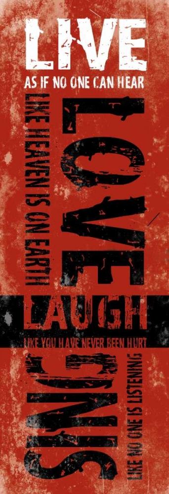 Wall Art Painting id:25611, Name: Typography RWB, Artist: Grey, Jace