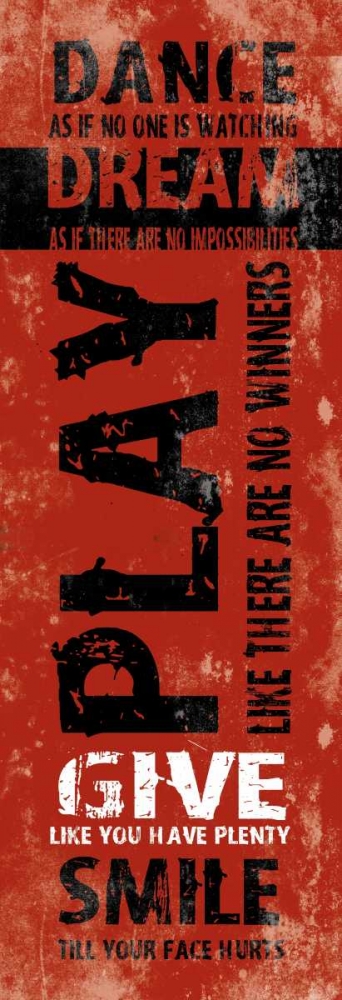 Wall Art Painting id:25612, Name: Typography RWB 2, Artist: Grey, Jace