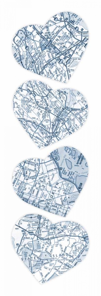 Wall Art Painting id:25631, Name: Map To  Your Heart  3, Artist: Grey, Jace