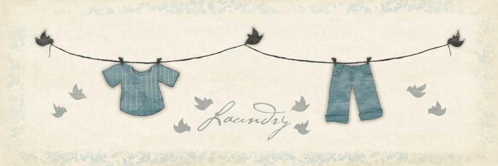 Wall art: Laundry shirt and pants, by Grey, Jace