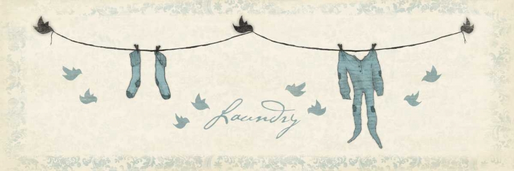 Wall art: Laundry sox and pajamas, by Grey, Jace