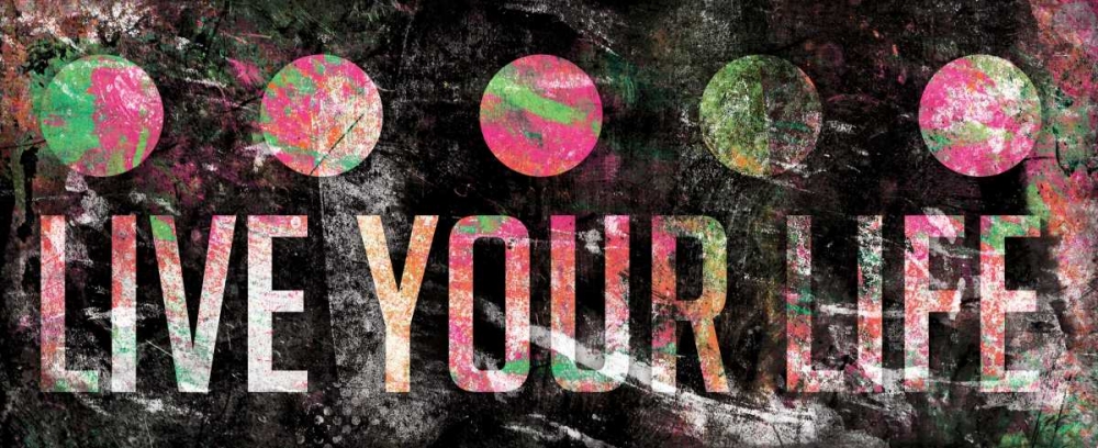 Wall Art Painting id:25815, Name: Live Your Life 2, Artist: Grey, Jace